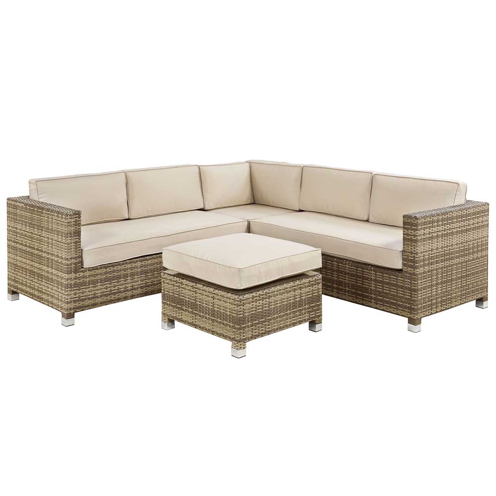 Amalfi Woven Hill Wicker Corner Sofa Set