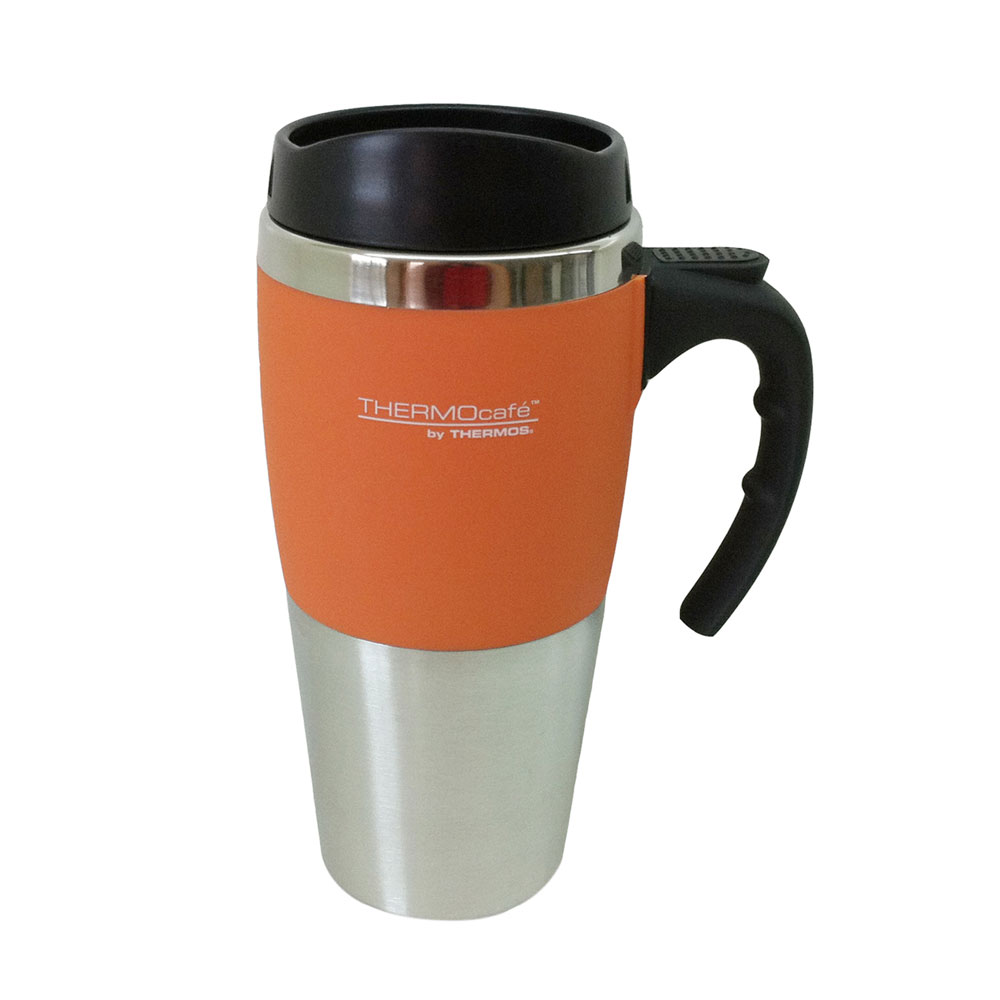 Thermos Travel Mug Soft Feel Outer Orange 450ml