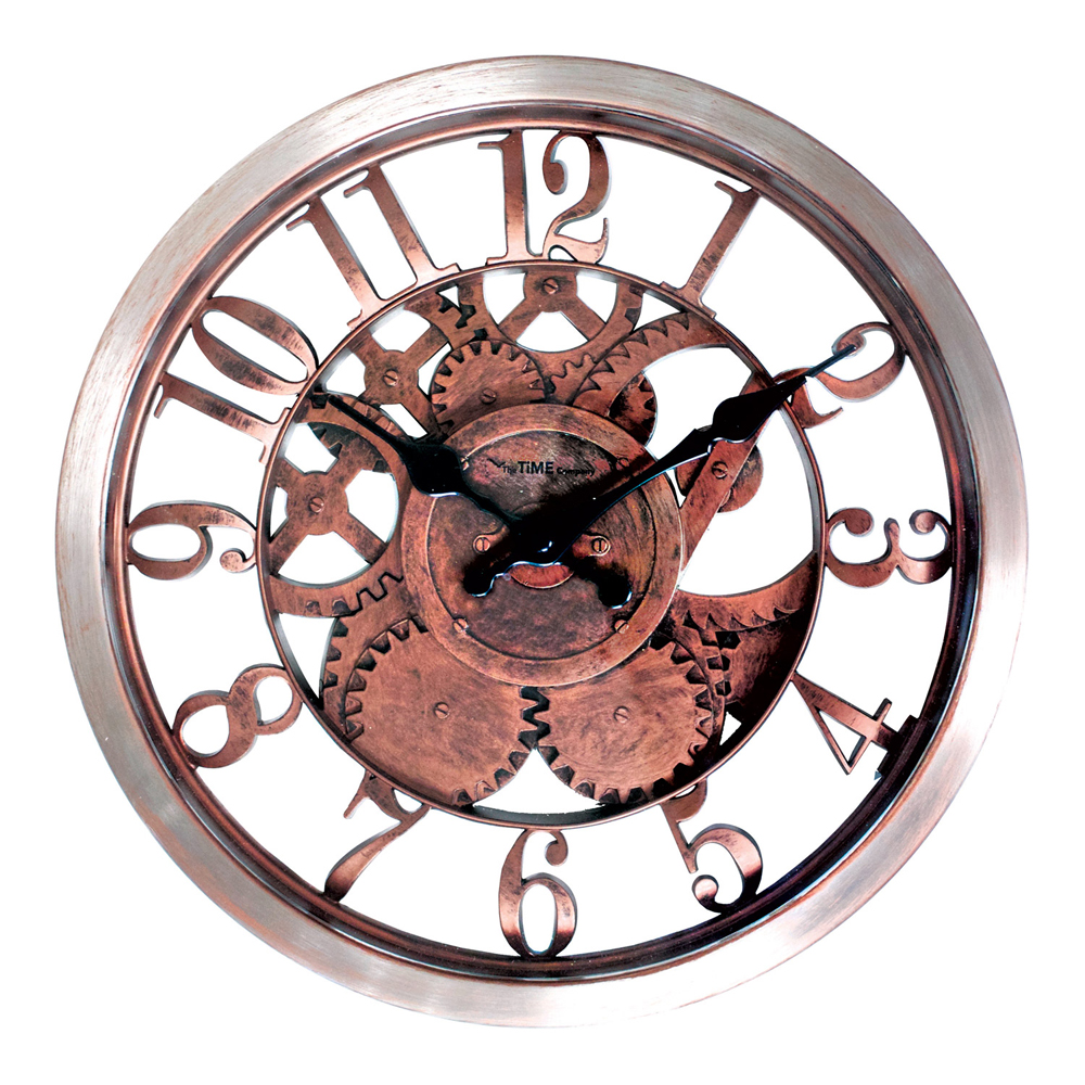 The Time Company Brown Gear Wall Clock 30.5cm