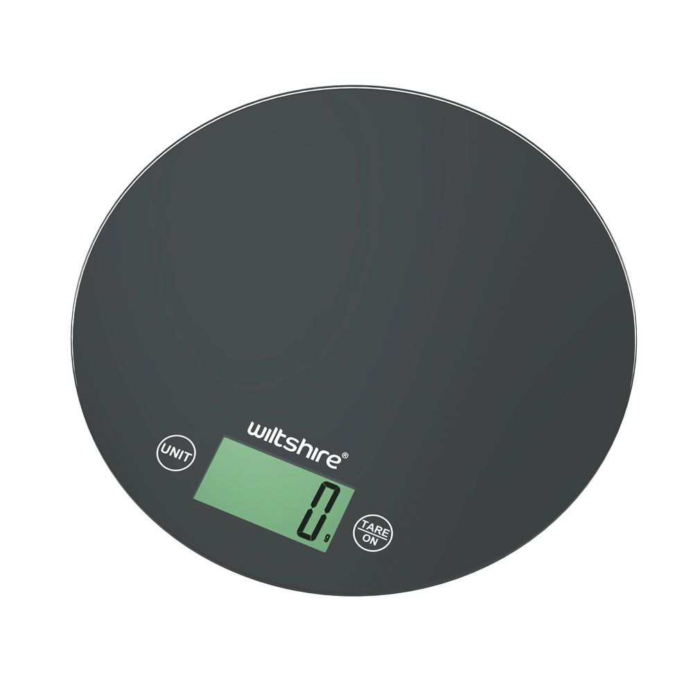 Wiltshire Slimline Kitchen Scale Black Round