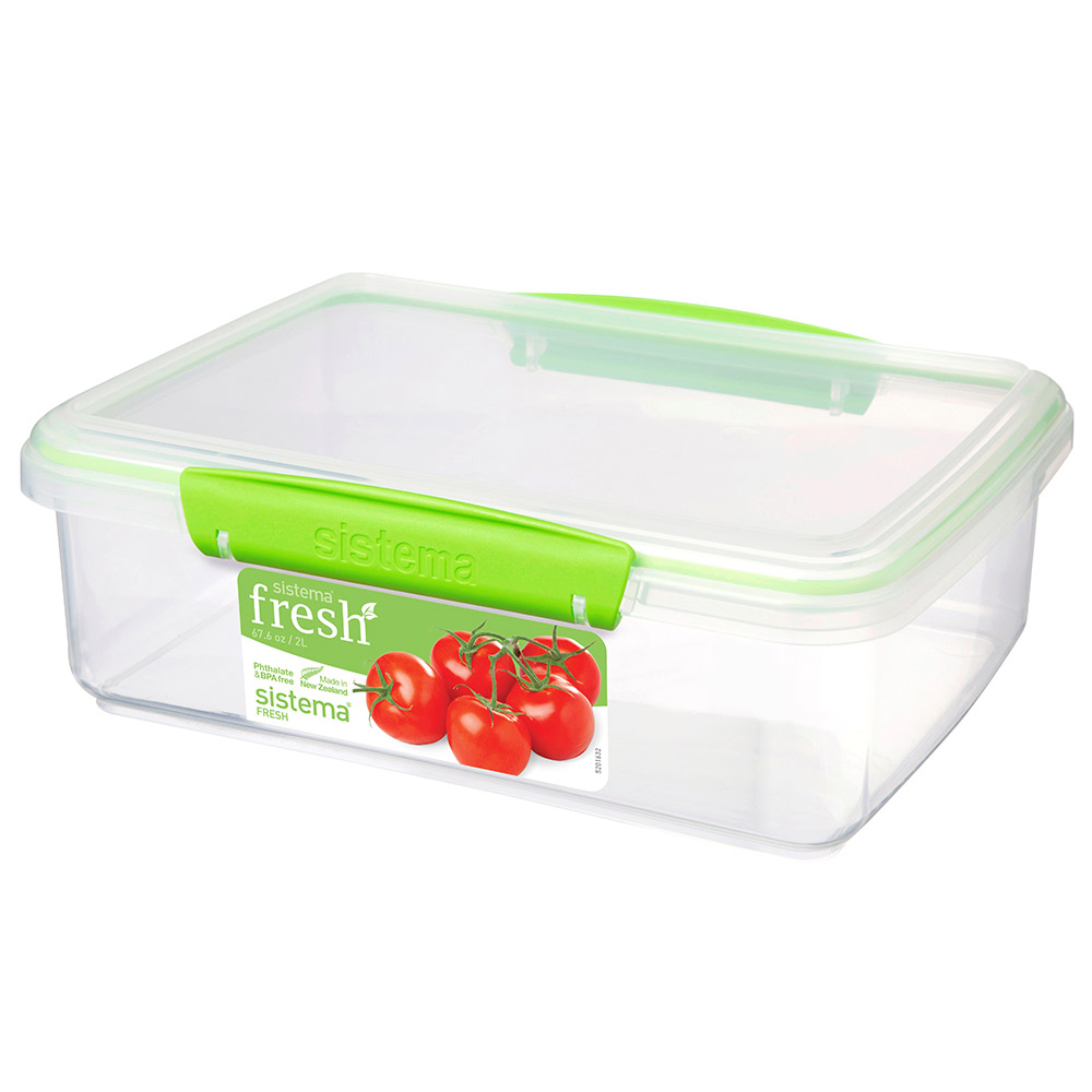 Sistema Fresh Container Rectangular 2L Green