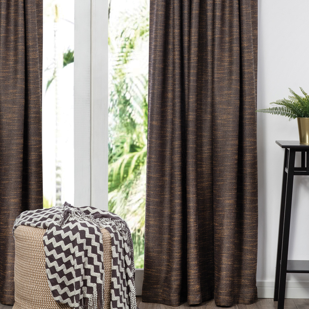 Fusion Textures Morgan Pencil Pleat Curtains Pair