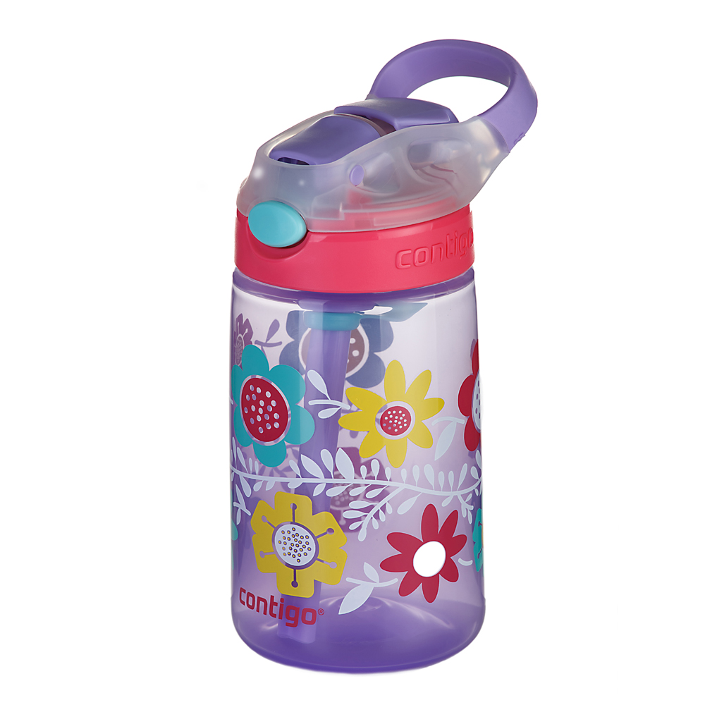 Contigo Kids GizmoFlip Autospout Drink Bottle Flowers 420ml