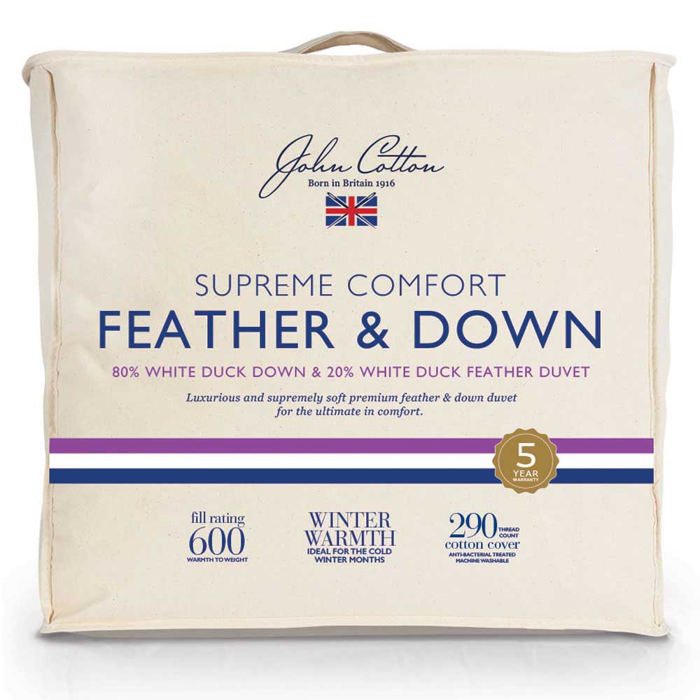 John Cotton 80/20 Duck Down Duvet Inner