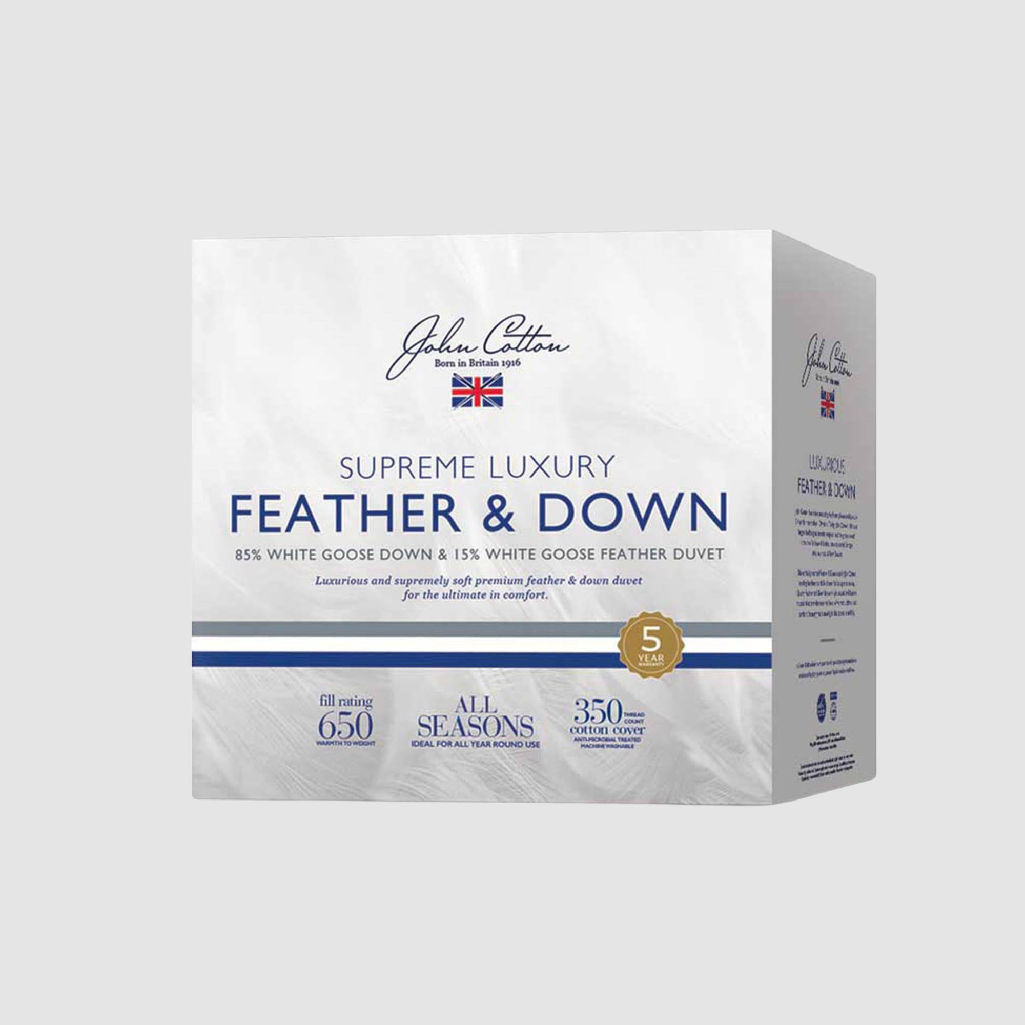 John Cotton 85/15 Goose Down Duvet Inner