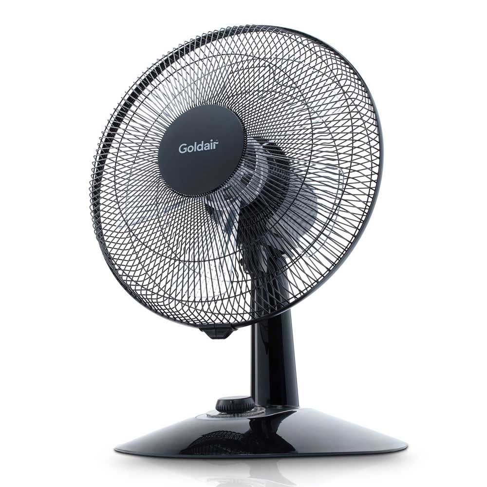 Goldair Whisper Quiet Desk Fan Black 30cm GCDF330B