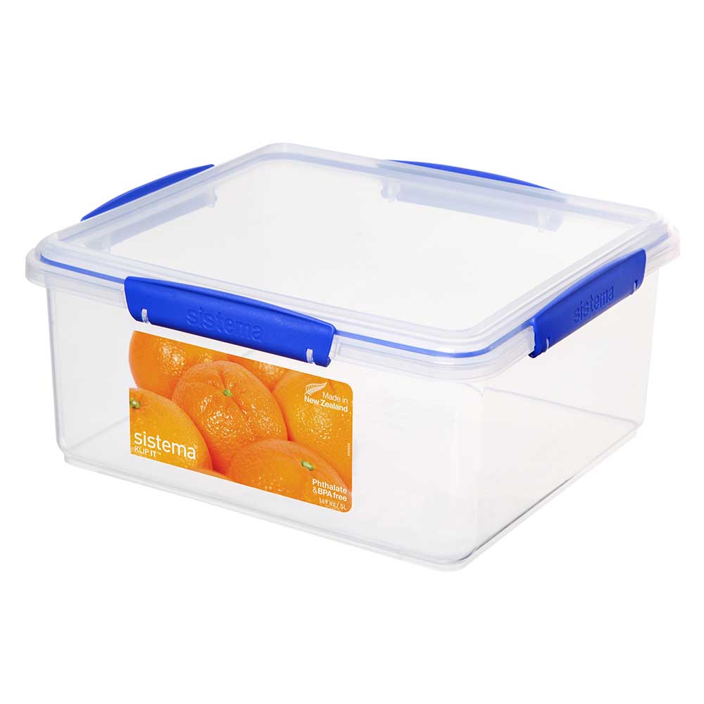 Sistema Klip IT Container Clear & Blue Square 5 Litre