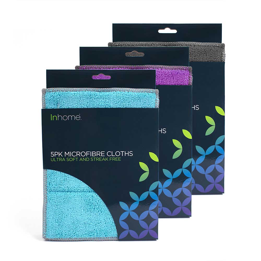 Inhome Microfibre Kitchen Sponge 5pk