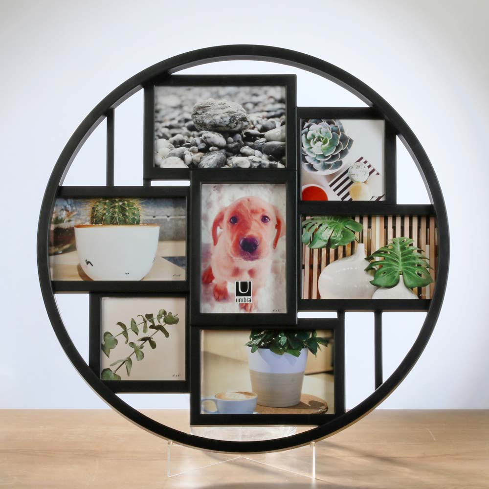 Umbra Luna 7 Opening Multi Photo Frame Black