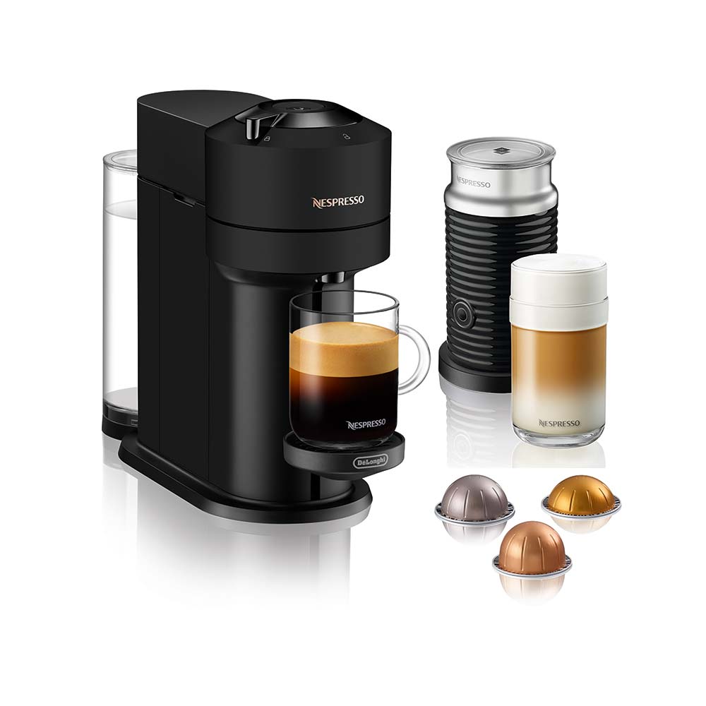 Nespresso Vertuo Next Bundle Coffee Machine Black ENV120BMAE