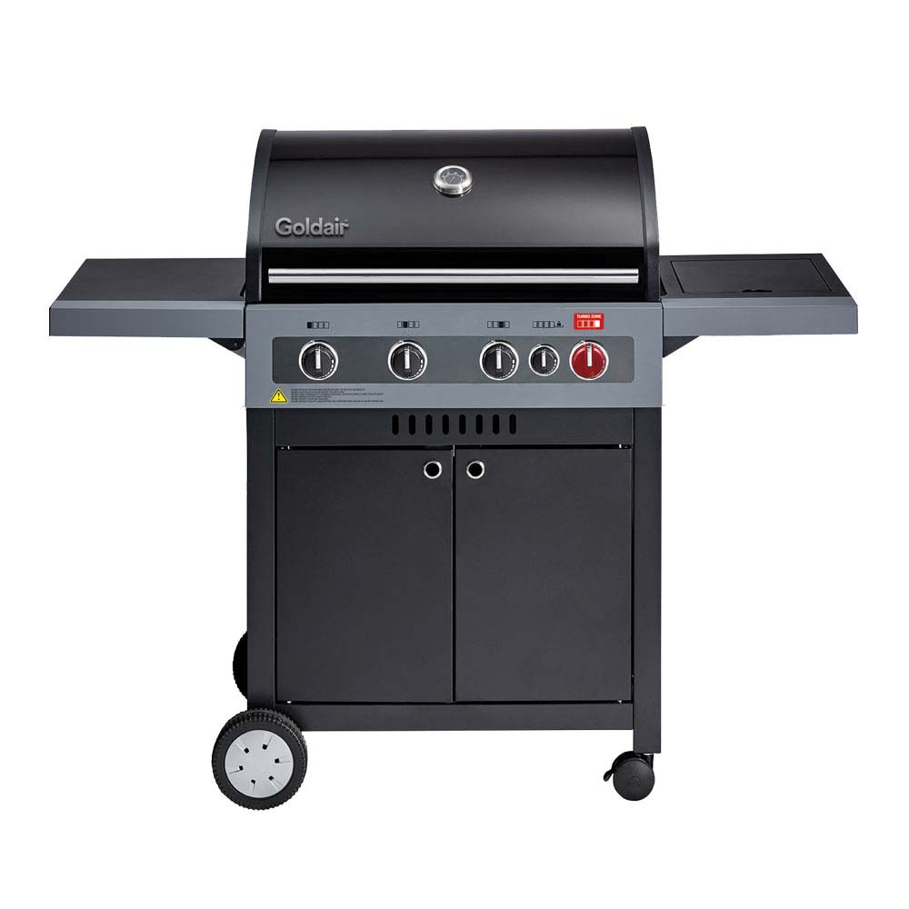 Goldair Boston 4 Burner BBQ with Side Burner GBQB240