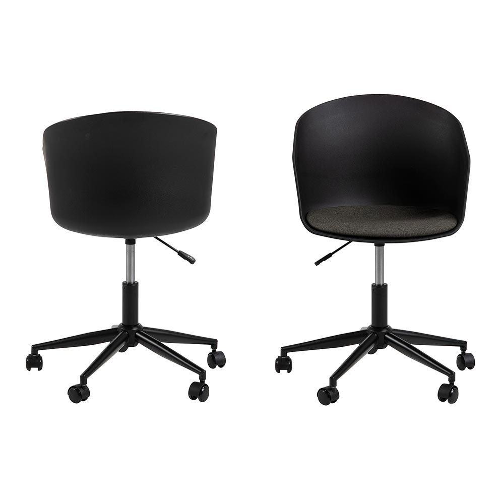 Urban Loft Moon Desk Chair Black