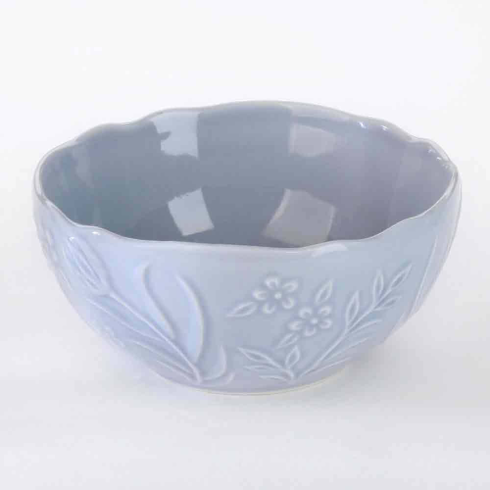 Hampton & Mason Fleur Stone Blue Bowl 16cm