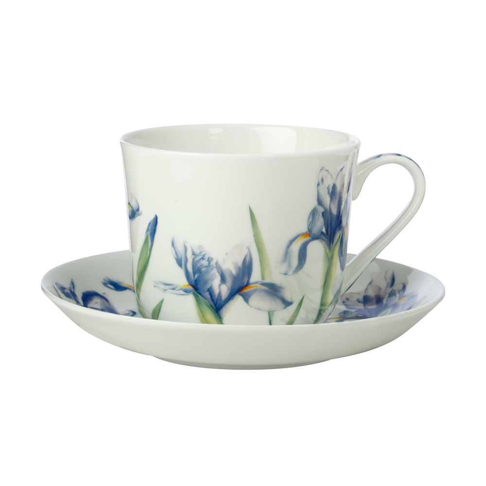 Maxwell & Williams K Castle Floriade Iris Cup & Saucer 480ML