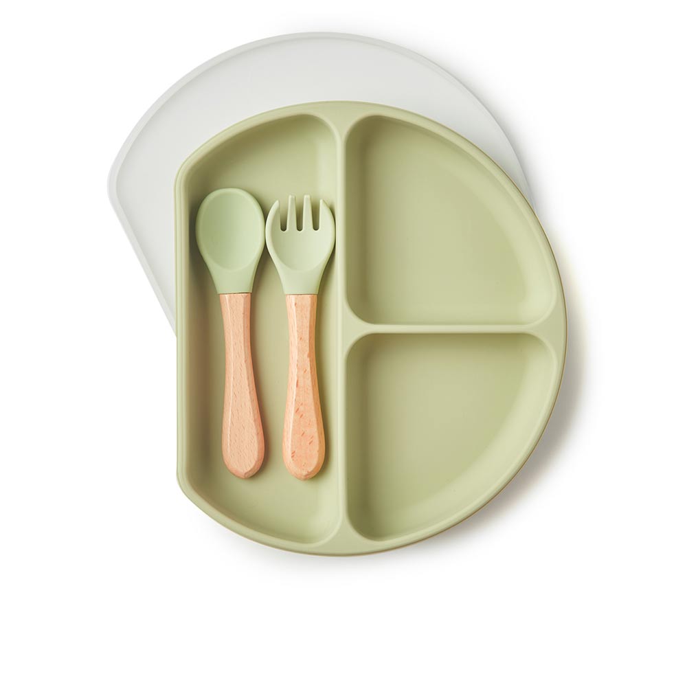 hi-hop Silicone Plate Set Avocado