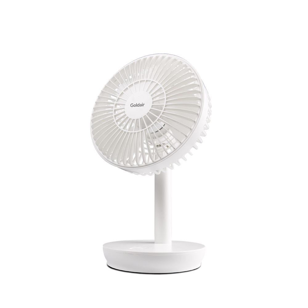 Goldair Select Rechargeable Desk Fan White 15cm GSPDF100W