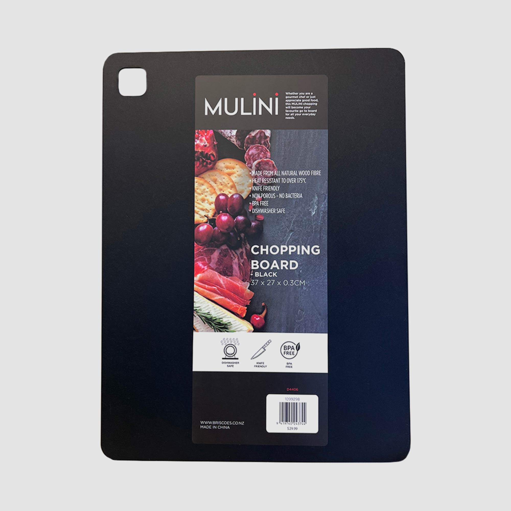 Mulini Wood Fibre Chopping Board Black