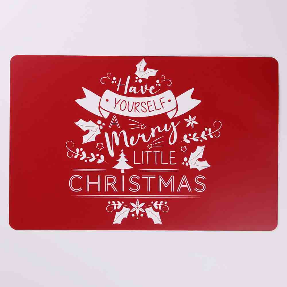 Just Home Merry Little Christmas Wipeable Placemat