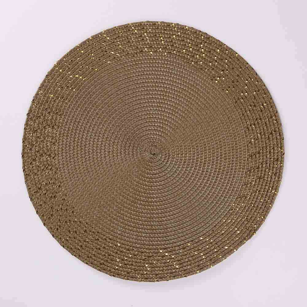 Just Home Christmas Gold Placemat 38cm