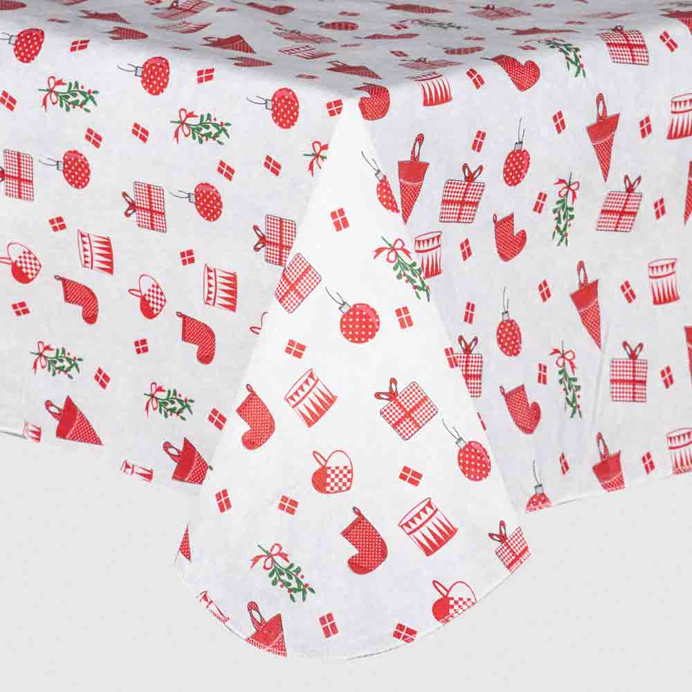 Just Home Christmas Gifts Flannelback Table Cloth 132x228cm