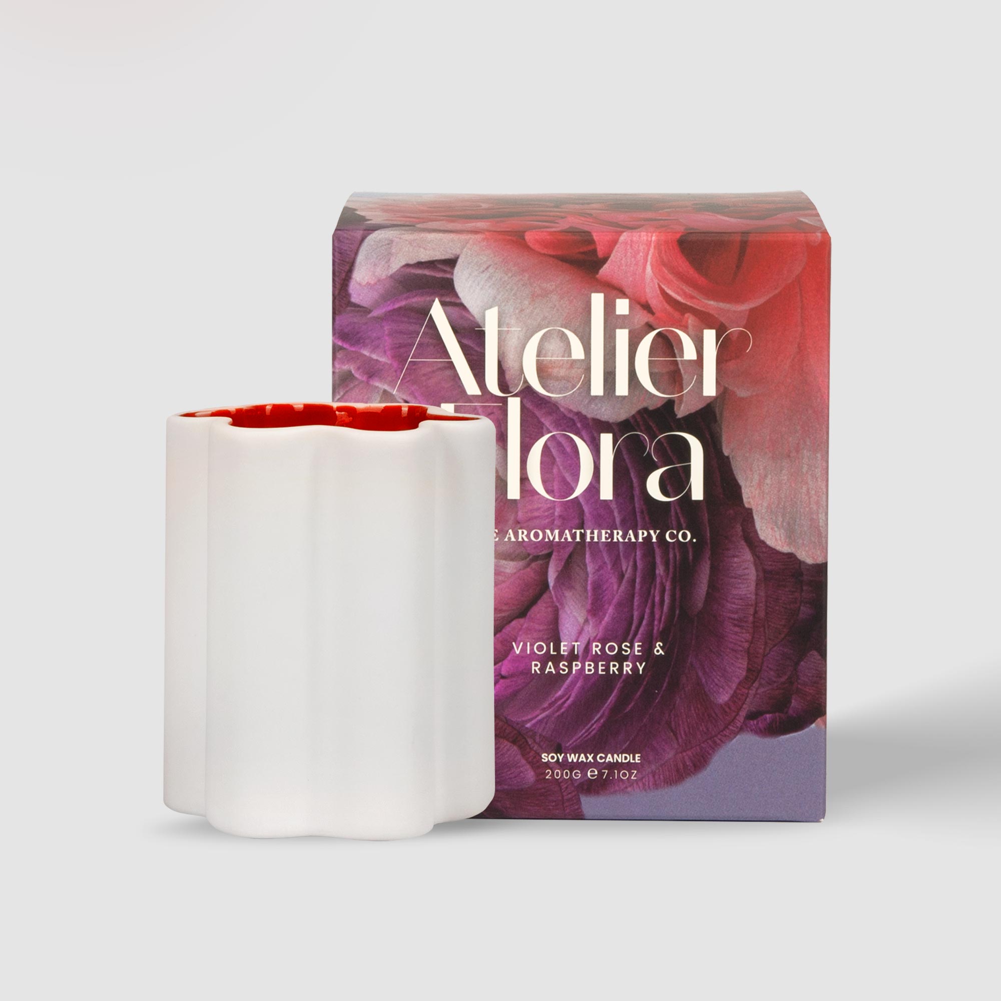 The AromatherapyCo Atelier Flora Candle VioletRose&Raspberry