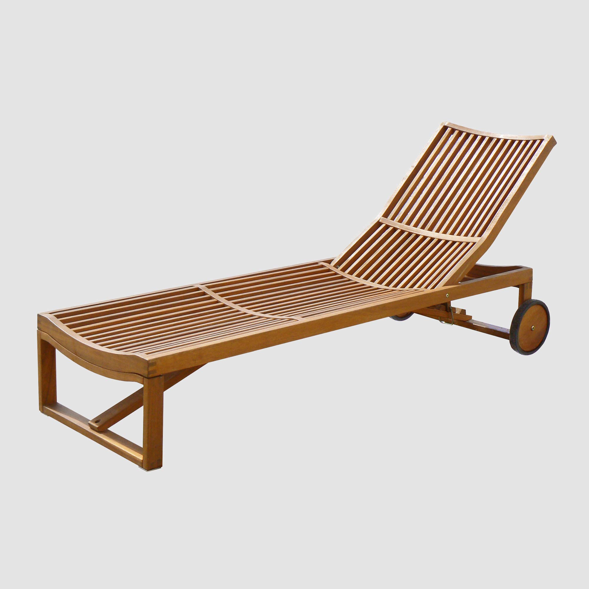 Interbuild Stockholm Golden Teak Sun Lounger