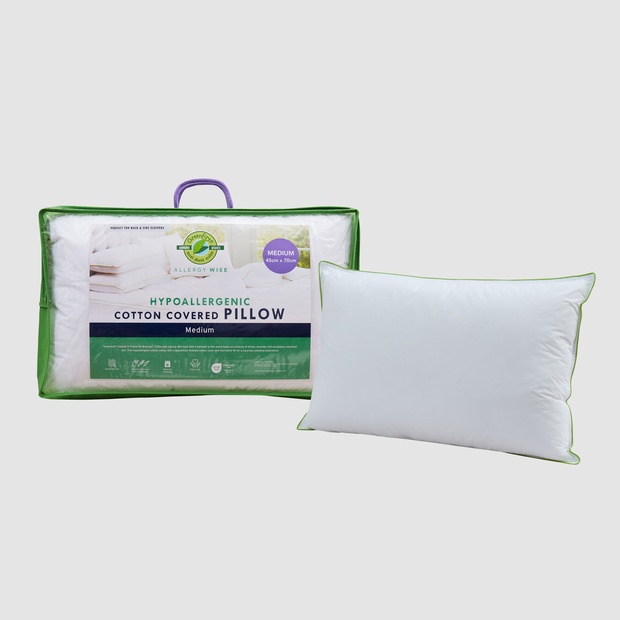 Greenfirst Allergy Wise Medium Pillow